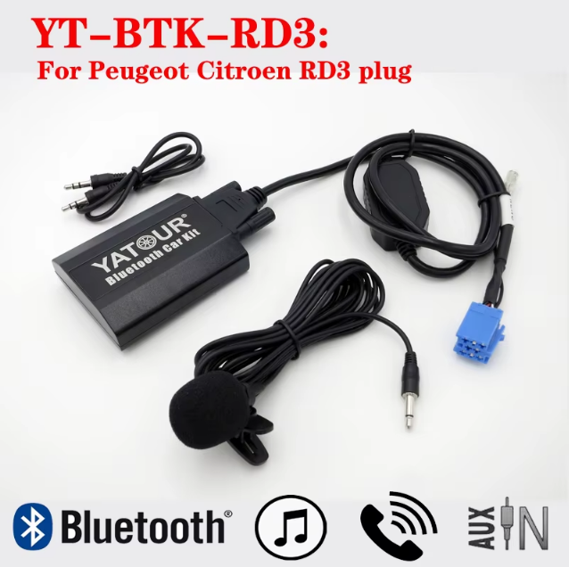 Bluetooth AUX Адаптер Yatour YT-BTK RD3 для магнитол Peugeot Citreon